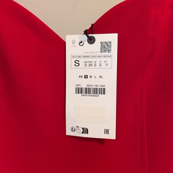 Zara SWEETHEART NECKLINE DRESS Size Small - Picture 4 of 8